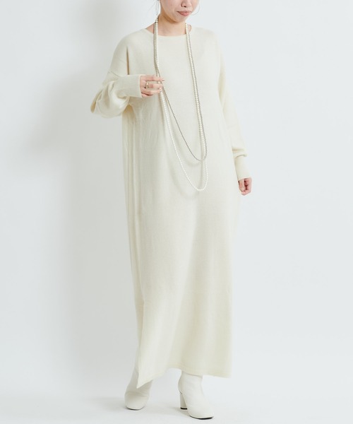 DouDou(ドゥドゥ)の「ニットセットワンピース(ワンピース・レディース・オフホワイト/ベージュ/ブルー・FREE)」の7枚目の写真