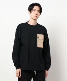 ミリタリーポケットロングスリーブカットソー