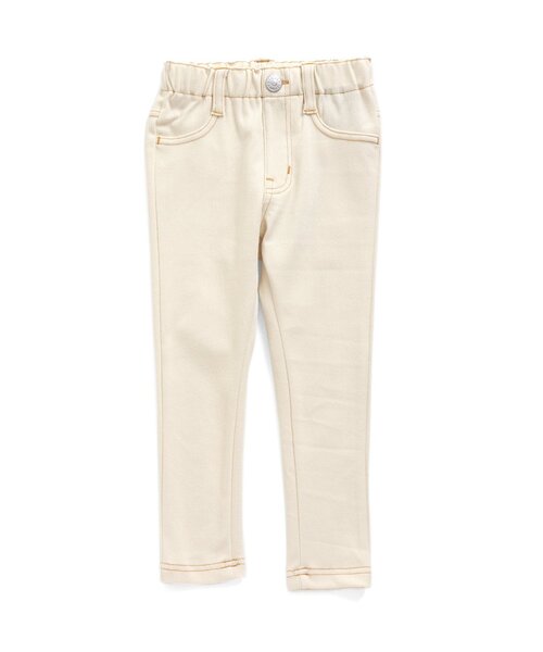 BREEZE（ブリーズ）の「デニムニットレギンス 10分丈（レギンス/スパッツ・キッズ・ブルー/ネイビー/アイボリー/ラベンダー・100/80/120/130/110/90）」の2枚目の写真