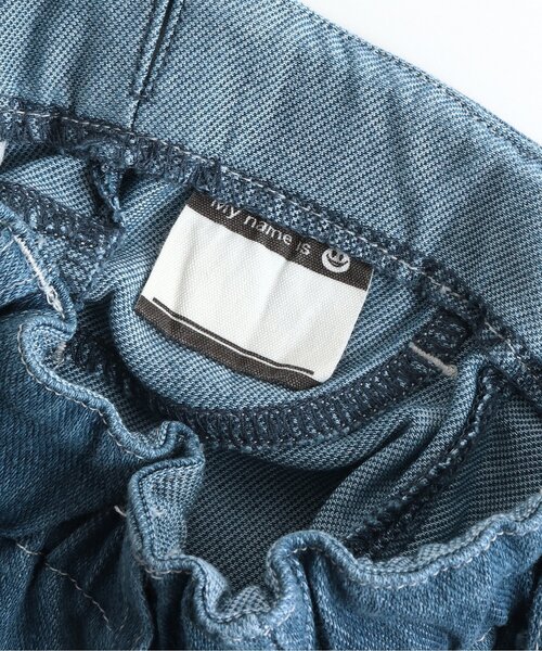 BREEZE（ブリーズ）の「デニムニットレギンス 10分丈（レギンス/スパッツ・キッズ・ブルー/ネイビー/アイボリー/ラベンダー・100/80/120/130/110/90）」の12枚目の写真