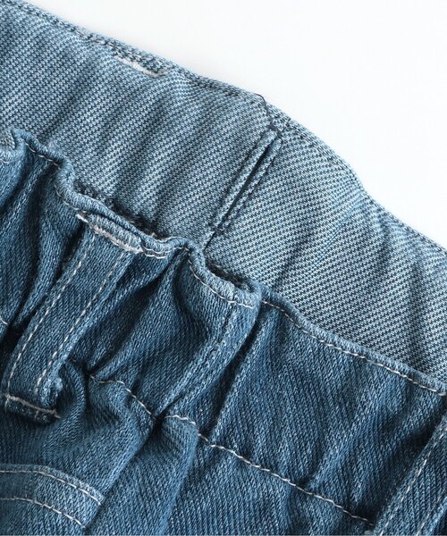 BREEZE（ブリーズ）の「デニムニットレギンス 10分丈（レギンス/スパッツ・キッズ・ブルー/ネイビー/アイボリー/ラベンダー・100/80/120/130/110/90）」の8枚目の写真