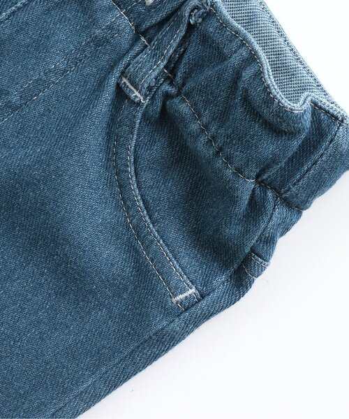 BREEZE（ブリーズ）の「デニムニットレギンス 10分丈（レギンス/スパッツ・キッズ・ブルー/ネイビー/アイボリー/ラベンダー・100/80/120/130/110/90）」の9枚目の写真