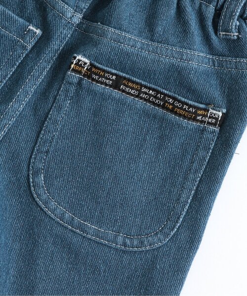 BREEZE（ブリーズ）の「デニムニットレギンス 10分丈（レギンス/スパッツ・キッズ・ブルー/ネイビー/アイボリー/ラベンダー・100/80/120/130/110/90）」の16枚目の写真