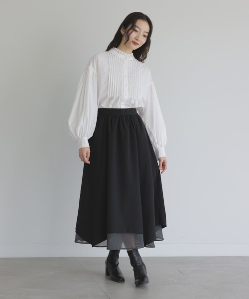 somari imagination（ソマリ イマジネーション）の「『ボリューム袖ピンタックブラウス』（シャツ/ブラウス・レディース・オフホワイト/ブラック・2/1）」の16枚目の写真