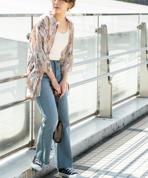 Ambre Neige（アンブルネージュ）の「ペイントルーズシャツ／【WEB/EC限定商品】（シャツ/ブラウス・レディース・パープル/グリーン・FREE）」の8枚目の写真