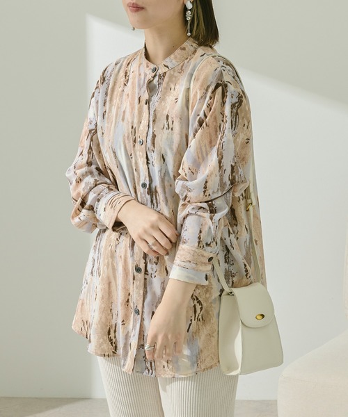 Ambre Neige（アンブルネージュ）の「ペイントルーズシャツ／【WEB/EC限定商品】（シャツ/ブラウス・レディース・パープル/グリーン・FREE）」の18枚目の写真