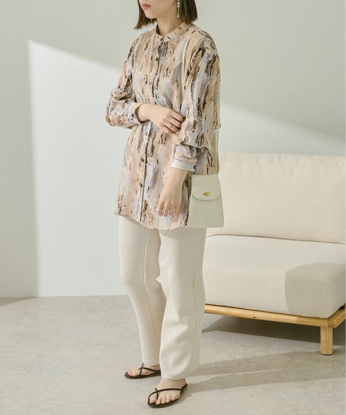 Ambre Neige（アンブルネージュ）の「ペイントルーズシャツ／【WEB/EC限定商品】（シャツ/ブラウス・レディース・パープル/グリーン・FREE）」の17枚目の写真