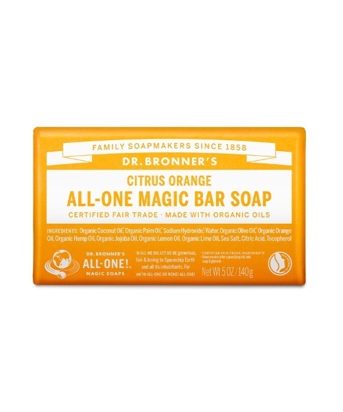 DR.BRONNER'S(ドクターブロナー)の「ドクターブロナー マジックソープバー(石鹸/ボディソープ・レディース・RO(ローズ)/EU(ユーカリ)/PE(ペパーミント)/TE(ティートゥリー)/AL(アーモンド)/CI(シトラスオレンジ)/LA(ラベンダー)/GR(グリーンティ)/SA(サンダルウッド&ジャスミン)/CH(チェリーブロッサム)/BA(ベビーマイルド)・FREE)」の3枚目の写真