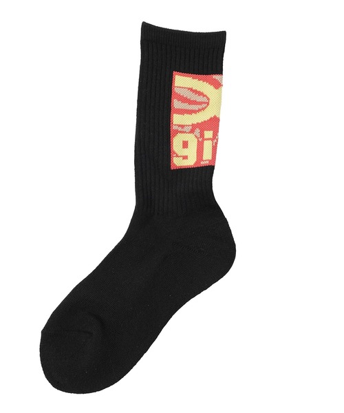 X-girl（エックスガール）の「TWISTED BOX LOGO RIB SOCKS（ソックス/靴下・レディース・ホワイト/ブラック/ベージュ・ONE SIZE）」の8枚目の写真