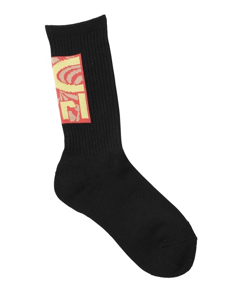 X-girl（エックスガール）の「TWISTED BOX LOGO RIB SOCKS（ソックス/靴下・レディース・ホワイト/ブラック/ベージュ・ONE SIZE）」の9枚目の写真