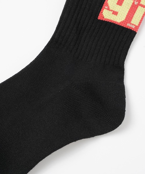 X-girl（エックスガール）の「TWISTED BOX LOGO RIB SOCKS（ソックス/靴下・レディース・ホワイト/ブラック/ベージュ・ONE SIZE）」の11枚目の写真