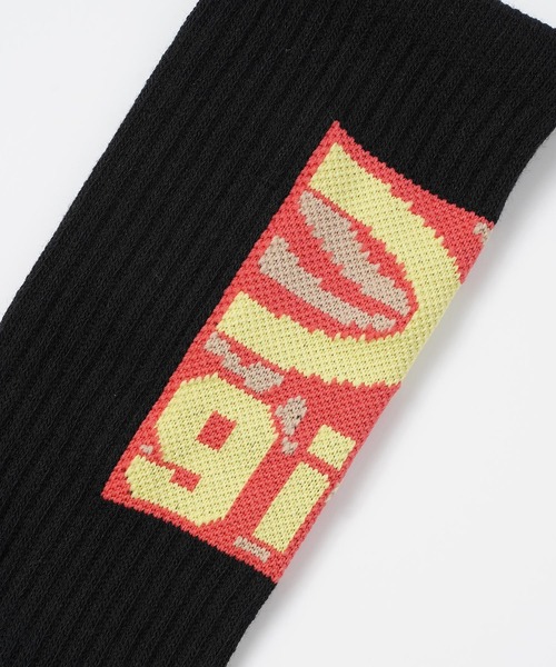X-girl（エックスガール）の「TWISTED BOX LOGO RIB SOCKS（ソックス/靴下・レディース・ホワイト/ブラック/ベージュ・ONE SIZE）」の13枚目の写真