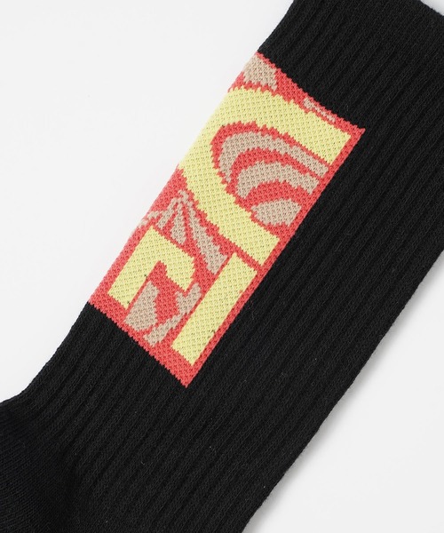 X-girl（エックスガール）の「TWISTED BOX LOGO RIB SOCKS（ソックス/靴下・レディース・ホワイト/ブラック/ベージュ・ONE SIZE）」の14枚目の写真