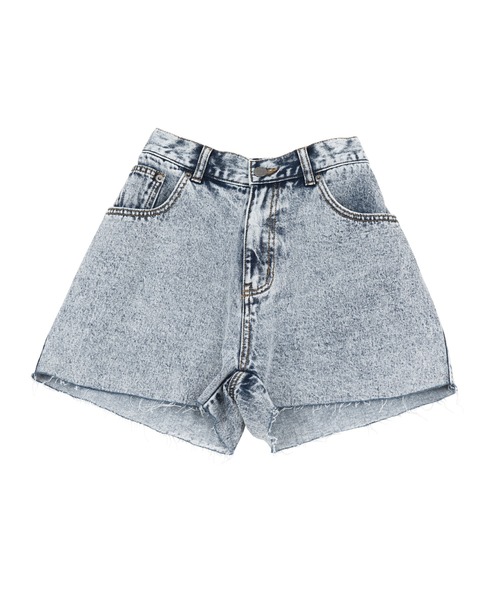 PUNYUS（プニュズ）の「デニムショートパンツ（デニムパンツ・レディース・ライトブルー/インディゴブルー/ブルー系その他/ブラック・3/2/1/4）」の7枚目の写真