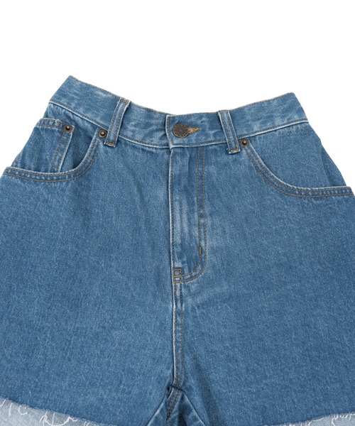 PUNYUS（プニュズ）の「デニムショートパンツ（デニムパンツ・レディース・ライトブルー/インディゴブルー/ブルー系その他/ブラック・3/2/1/4）」の9枚目の写真