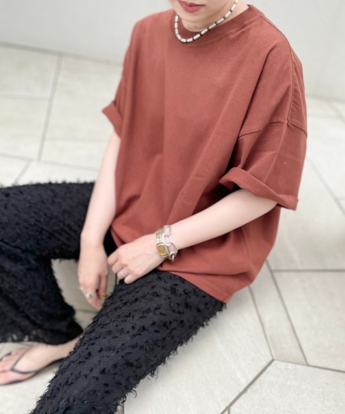 CIAOPANIC（チャオパニック）の「【SCREEN STARS/スクリーンスターズ】ボックスビッグTシャツ/ビッグシルエット（Tシャツ/カットソー・レディース・ブラウン/オフホワイト/ピンク/グリーン・FREE）」の2枚目の写真