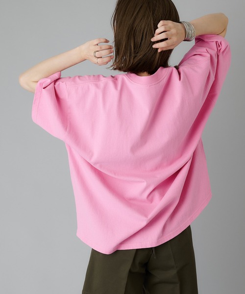 CIAOPANIC（チャオパニック）の「【SCREEN STARS/スクリーンスターズ】ボックスビッグTシャツ/ビッグシルエット（Tシャツ/カットソー・レディース・ブラウン/オフホワイト/ピンク/グリーン・FREE）」の4枚目の写真