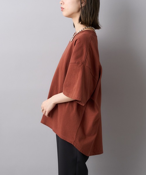 CIAOPANIC（チャオパニック）の「【SCREEN STARS/スクリーンスターズ】ボックスビッグTシャツ/ビッグシルエット（Tシャツ/カットソー・レディース・ブラウン/オフホワイト/ピンク/グリーン・FREE）」の21枚目の写真