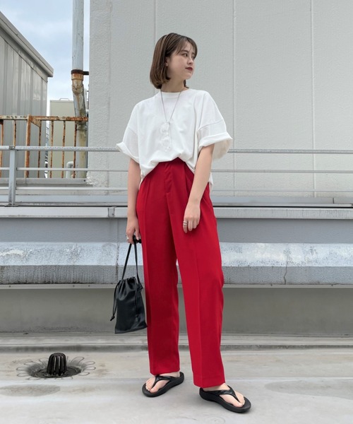 CIAOPANIC（チャオパニック）の「【SCREEN STARS/スクリーンスターズ】ボックスビッグTシャツ/ビッグシルエット（Tシャツ/カットソー・レディース・ブラウン/オフホワイト/ピンク/グリーン・FREE）」の18枚目の写真