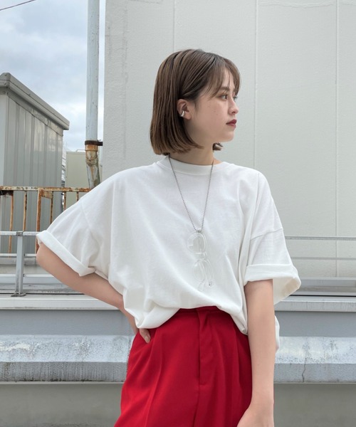 CIAOPANIC（チャオパニック）の「【SCREEN STARS/スクリーンスターズ】ボックスビッグTシャツ/ビッグシルエット（Tシャツ/カットソー・レディース・ブラウン/オフホワイト/ピンク/グリーン・FREE）」の15枚目の写真