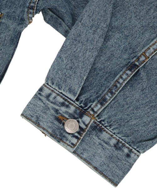 SPINNS（スピンズ）の「【ゆったりシルエット】ウォッシュ加工 ノーカラーデニムジャケット（デニムジャケット・レディース・ブラック系その他/ブルー系その他・ONESIZE）」の8枚目の写真