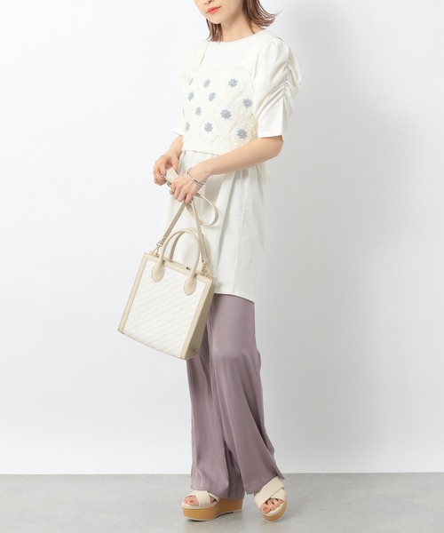 Heather（ヘザー）の「シシュウビスチェ&カットソーＳＥＴ 949614（Tシャツ/カットソー・レディース・ホワイト系/ブラウン系・FREE）」の12枚目の写真