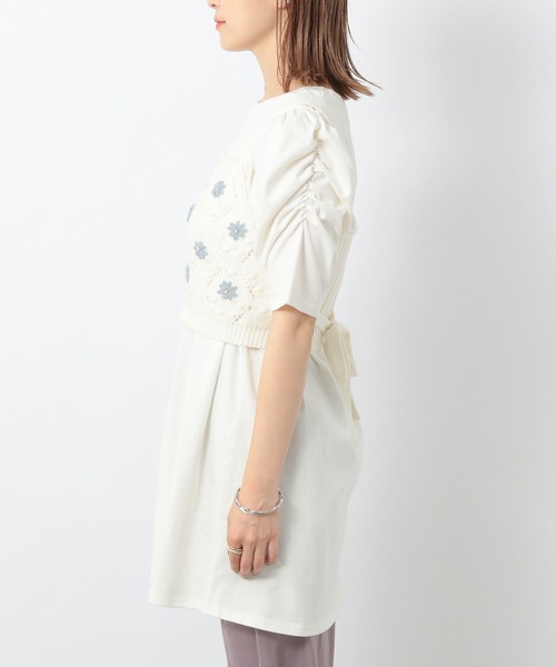 Heather（ヘザー）の「シシュウビスチェ&カットソーＳＥＴ 949614（Tシャツ/カットソー・レディース・ホワイト系/ブラウン系・FREE）」の10枚目の写真