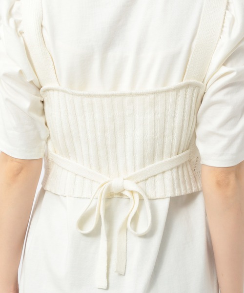 Heather（ヘザー）の「シシュウビスチェ&カットソーＳＥＴ 949614（Tシャツ/カットソー・レディース・ホワイト系/ブラウン系・FREE）」の9枚目の写真