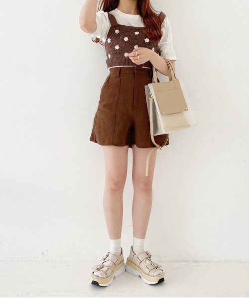 Heather（ヘザー）の「シシュウビスチェ&カットソーＳＥＴ 949614（Tシャツ/カットソー・レディース・ホワイト系/ブラウン系・FREE）」の22枚目の写真