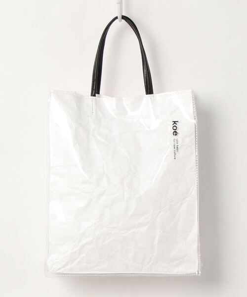 koe(コエ)の「koeトートM*(トートバッグ・レディース・ホワイト/ベージュ/シルバー・FREE)」の2枚目の写真