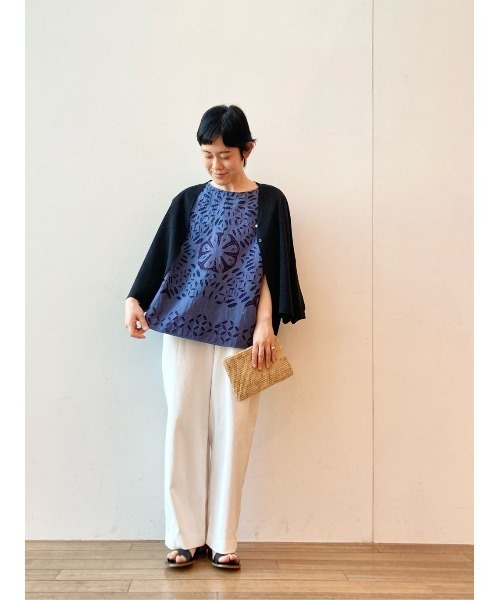 BEARDSLEY（ビアズリー）の「《Sans Arcidet》ラフィアポーチ（ポーチ・レディース・ピンク/ネイビー/ベージュ・FREE）」の8枚目の写真