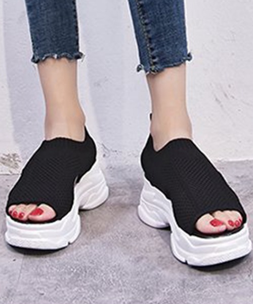 TeddyShop(テディショップ)の「プルストラップ厚底スポーツメッシュサンダル(サンダル・レディース・ホワイト/ベージュ/ブラック/ライトグレー/ネイビー・22.5cm/24.5cm/23.0cm/24.0cm/23.5cm/25.0cm)」の10枚目の写真