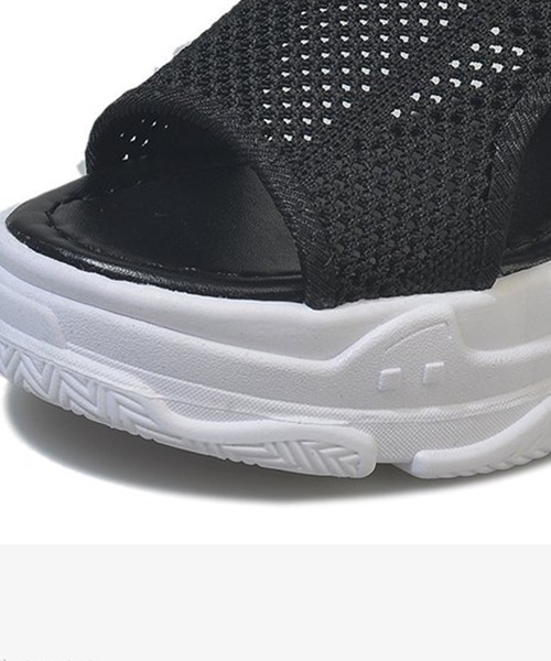 TeddyShop(テディショップ)の「プルストラップ厚底スポーツメッシュサンダル(サンダル・レディース・ホワイト/ベージュ/ブラック/ライトグレー/ネイビー・22.5cm/24.5cm/23.0cm/24.0cm/23.5cm/25.0cm)」の12枚目の写真