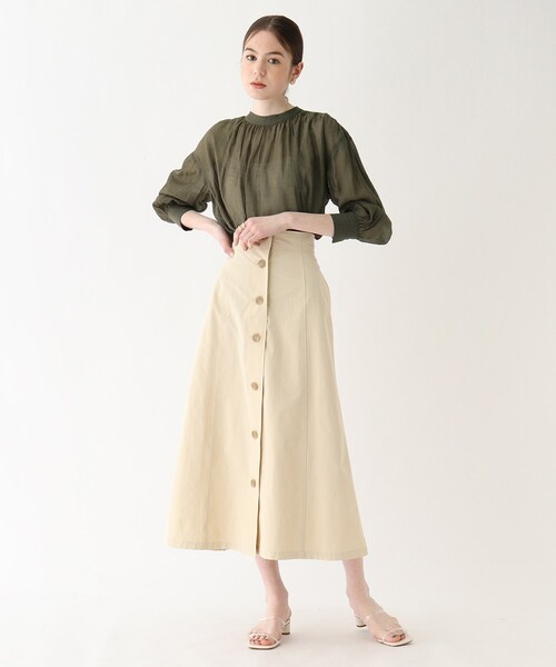 AG by aquagirl(エージーバイアクアガール)の「◆シアーハイネックブラウス(シャツ/ブラウス・レディース・オフホワイト/グリーン/ガンメタ・38/36)」の14枚目の写真