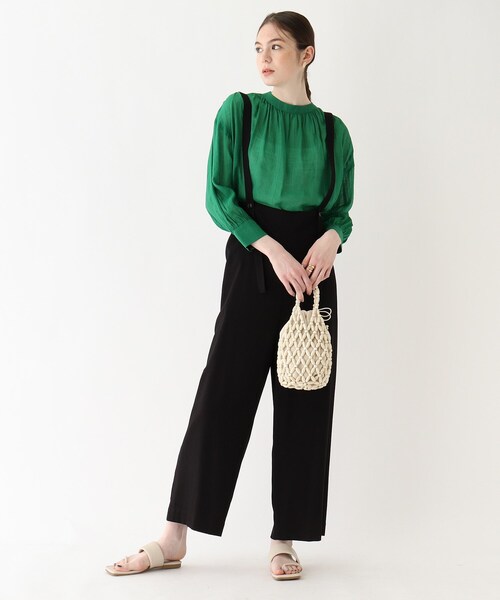 AG by aquagirl(エージーバイアクアガール)の「◆シアーハイネックブラウス(シャツ/ブラウス・レディース・オフホワイト/グリーン/ガンメタ・38/36)」の12枚目の写真