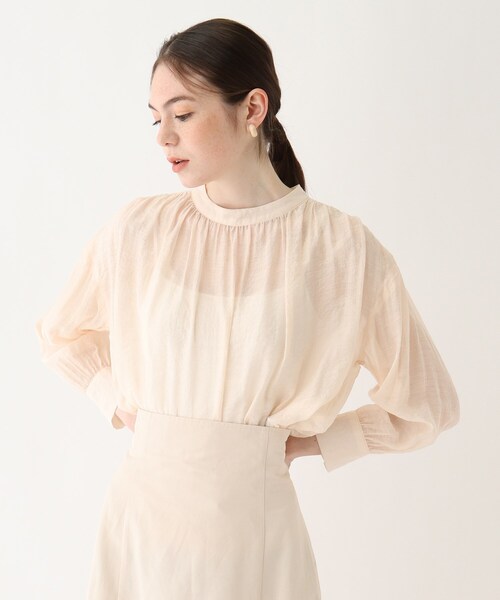 AG by aquagirl(エージーバイアクアガール)の「◆シアーハイネックブラウス(シャツ/ブラウス・レディース・オフホワイト/グリーン/ガンメタ・38/36)」の20枚目の写真