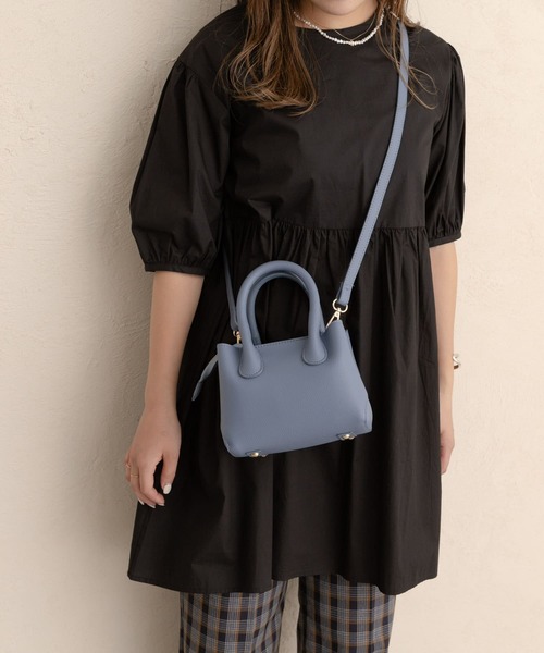 RODE SKO(ロデスコ)の「JASMIN マイクロフェイクレザーバッグ(ハンドバッグ・レディース・ライトブルー/ベージュ/オレンジ・ONE)」の1枚目の写真