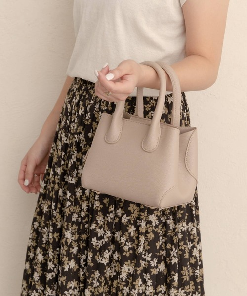 RODE SKO(ロデスコ)の「JASMIN マイクロフェイクレザーバッグ(ハンドバッグ・レディース・ライトブルー/ベージュ/オレンジ・ONE)」の13枚目の写真