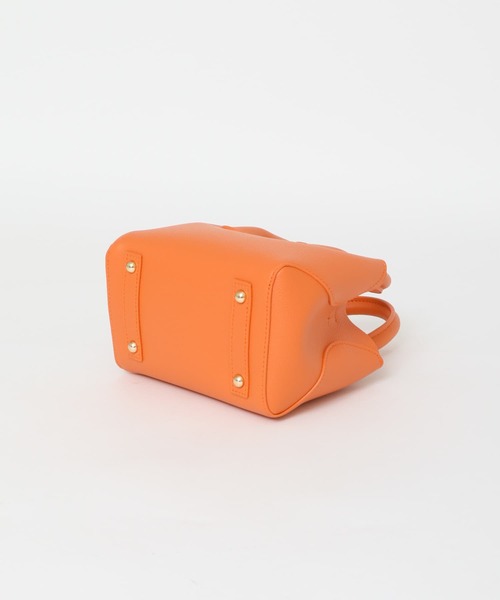 RODE SKO(ロデスコ)の「JASMIN マイクロフェイクレザーバッグ(ハンドバッグ・レディース・ライトブルー/ベージュ/オレンジ・ONE)」の4枚目の写真