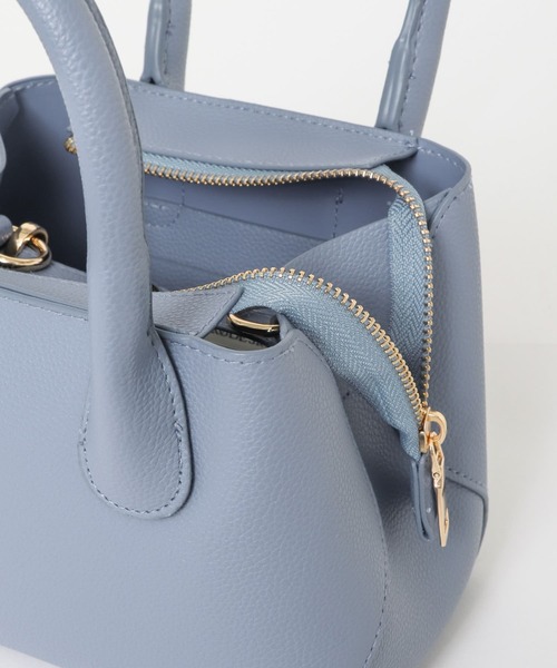 RODE SKO(ロデスコ)の「JASMIN マイクロフェイクレザーバッグ(ハンドバッグ・レディース・ライトブルー/ベージュ/オレンジ・ONE)」の6枚目の写真