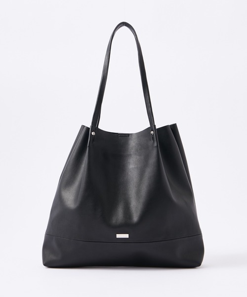 COLONY 2139(コロニートゥーワンスリーナイン)の「【MEN'S/ユニセックス】フェイクレザーつまみトートバッグ2(トートバッグ・メンズ・ブラック・FREE)」の1枚目の写真