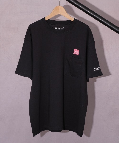 Manhattan Portage（マンハッタンポーテージ）の「【 Manhattan Portage / マンハッタンポーテージ 】 # スクエアロゴ 半袖ポケットTシャツ NSB MP 20AWMPM373（Tシャツ/カットソー・メンズ・ネイビー/ホワイト/ブラック/ライトグリーン・M/L/XL）」の3枚目の写真