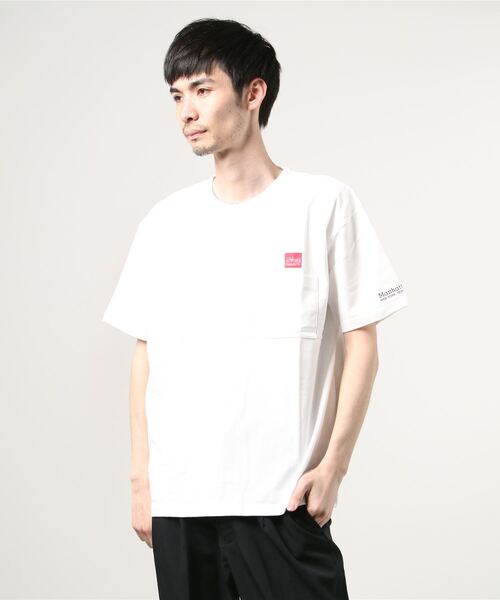 Manhattan Portage（マンハッタンポーテージ）の「【 Manhattan Portage / マンハッタンポーテージ 】 # スクエアロゴ 半袖ポケットTシャツ NSB MP 20AWMPM373（Tシャツ/カットソー・メンズ・ネイビー/ホワイト/ブラック/ライトグリーン・M/L/XL）」の17枚目の写真