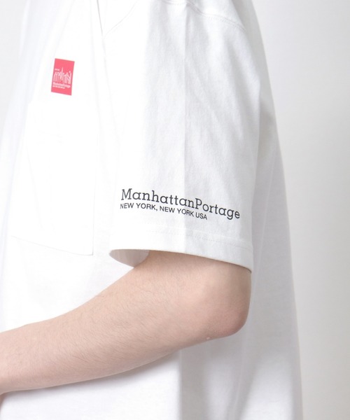 Manhattan Portage（マンハッタンポーテージ）の「【 Manhattan Portage / マンハッタンポーテージ 】 # スクエアロゴ 半袖ポケットTシャツ NSB MP 20AWMPM373（Tシャツ/カットソー・メンズ・ネイビー/ホワイト/ブラック/ライトグリーン・M/L/XL）」の7枚目の写真