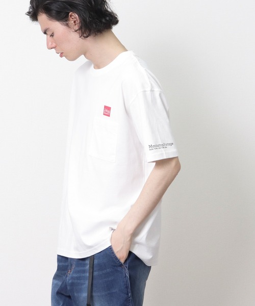 Manhattan Portage（マンハッタンポーテージ）の「【 Manhattan Portage / マンハッタンポーテージ 】 # スクエアロゴ 半袖ポケットTシャツ NSB MP 20AWMPM373（Tシャツ/カットソー・メンズ・ネイビー/ホワイト/ブラック/ライトグリーン・M/L/XL）」の18枚目の写真