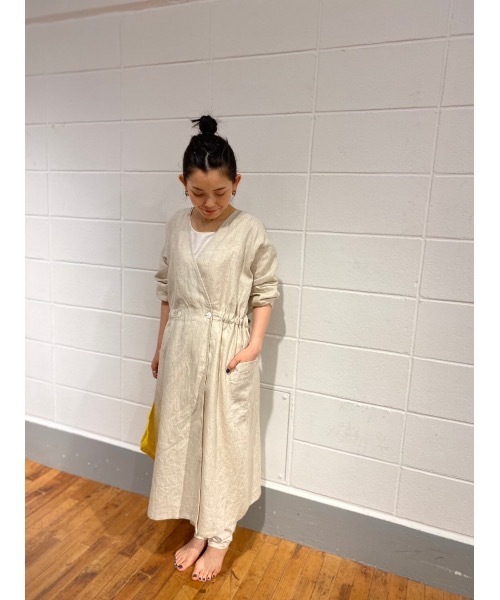 BEARDSLEY（ビアズリー）の「リネン３WAYワンピース（ワンピース・レディース・ベージュ/グレー・FREE）」の13枚目の写真