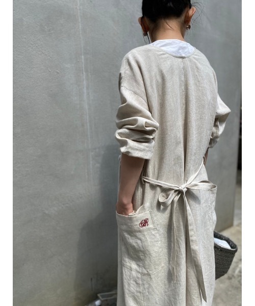 BEARDSLEY（ビアズリー）の「リネン３WAYワンピース（ワンピース・レディース・ベージュ/グレー・FREE）」の8枚目の写真