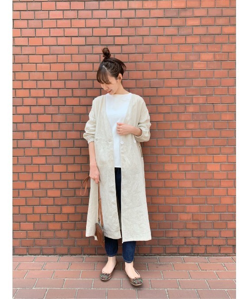 BEARDSLEY（ビアズリー）の「リネン３WAYワンピース（ワンピース・レディース・ベージュ/グレー・FREE）」の17枚目の写真