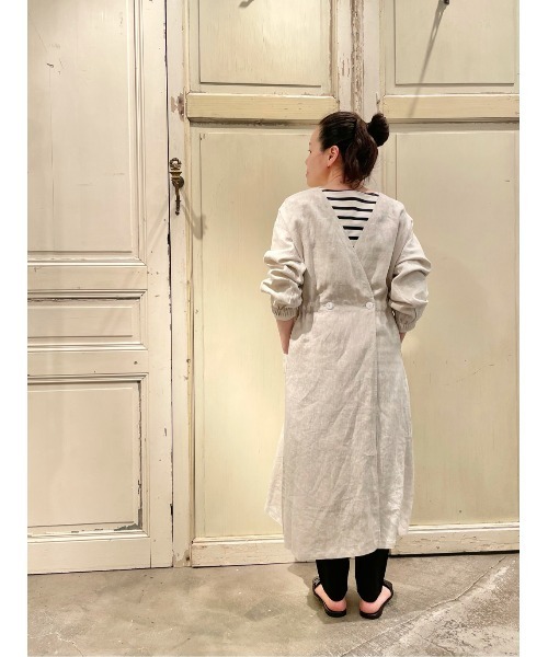 BEARDSLEY（ビアズリー）の「リネン３WAYワンピース（ワンピース・レディース・ベージュ/グレー・FREE）」の20枚目の写真