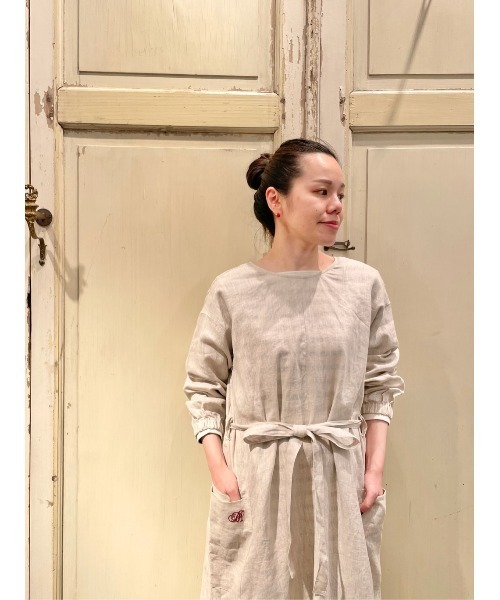 BEARDSLEY（ビアズリー）の「リネン３WAYワンピース（ワンピース・レディース・ベージュ/グレー・FREE）」の19枚目の写真